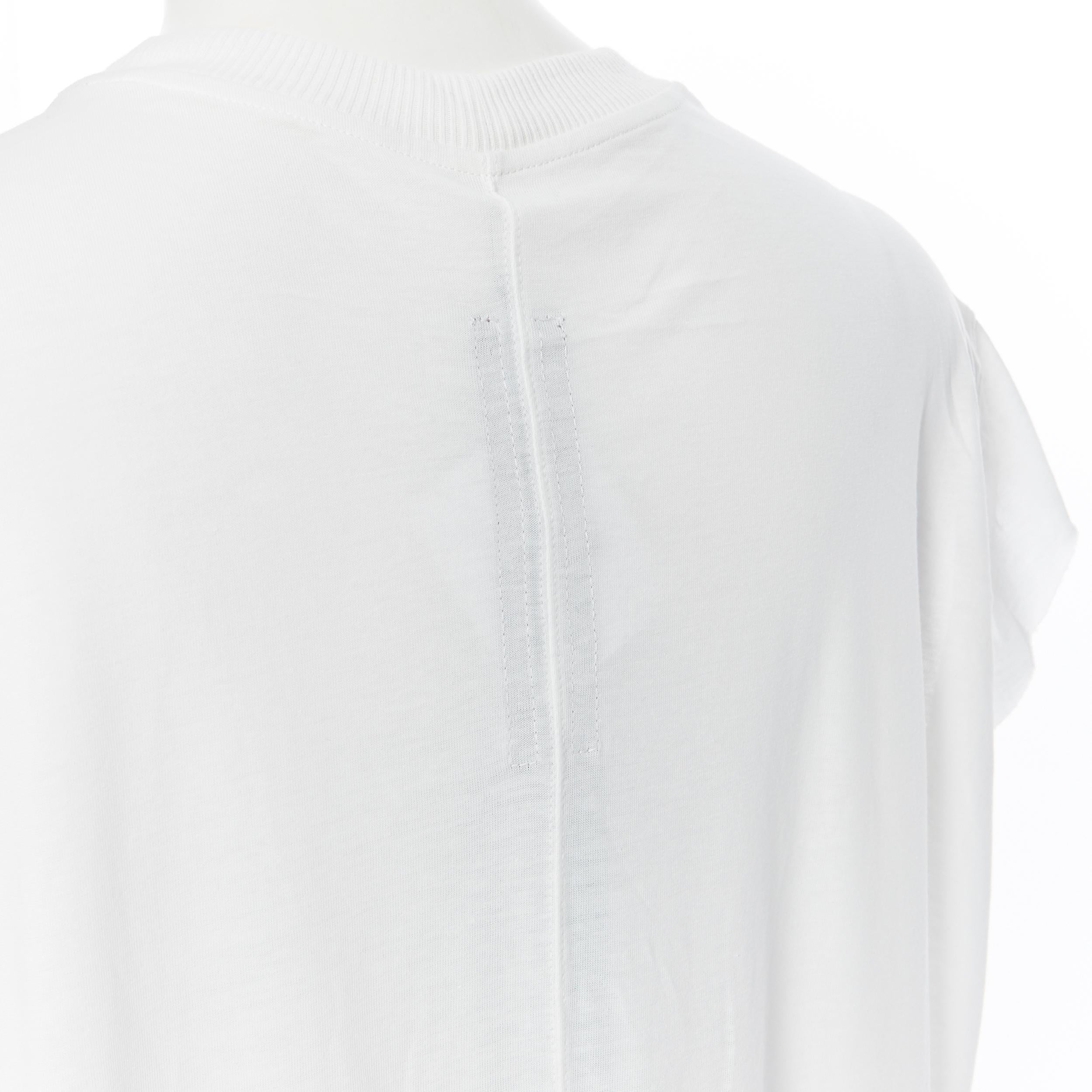 new RICK OWENS DRKSHDW SS18 Dirt Jumbo white black photo print t-shirt dress OS 3