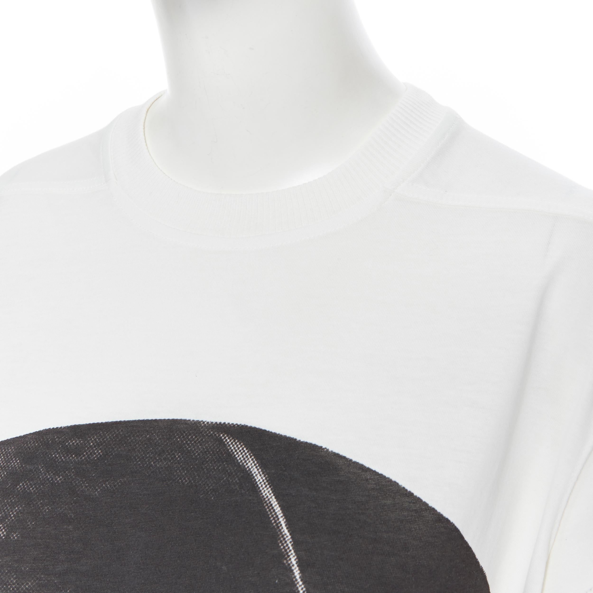 Women's new RICK OWENS DRKSHDW SS18 Dirt Jumbo white black photo print t-shirt dress OS