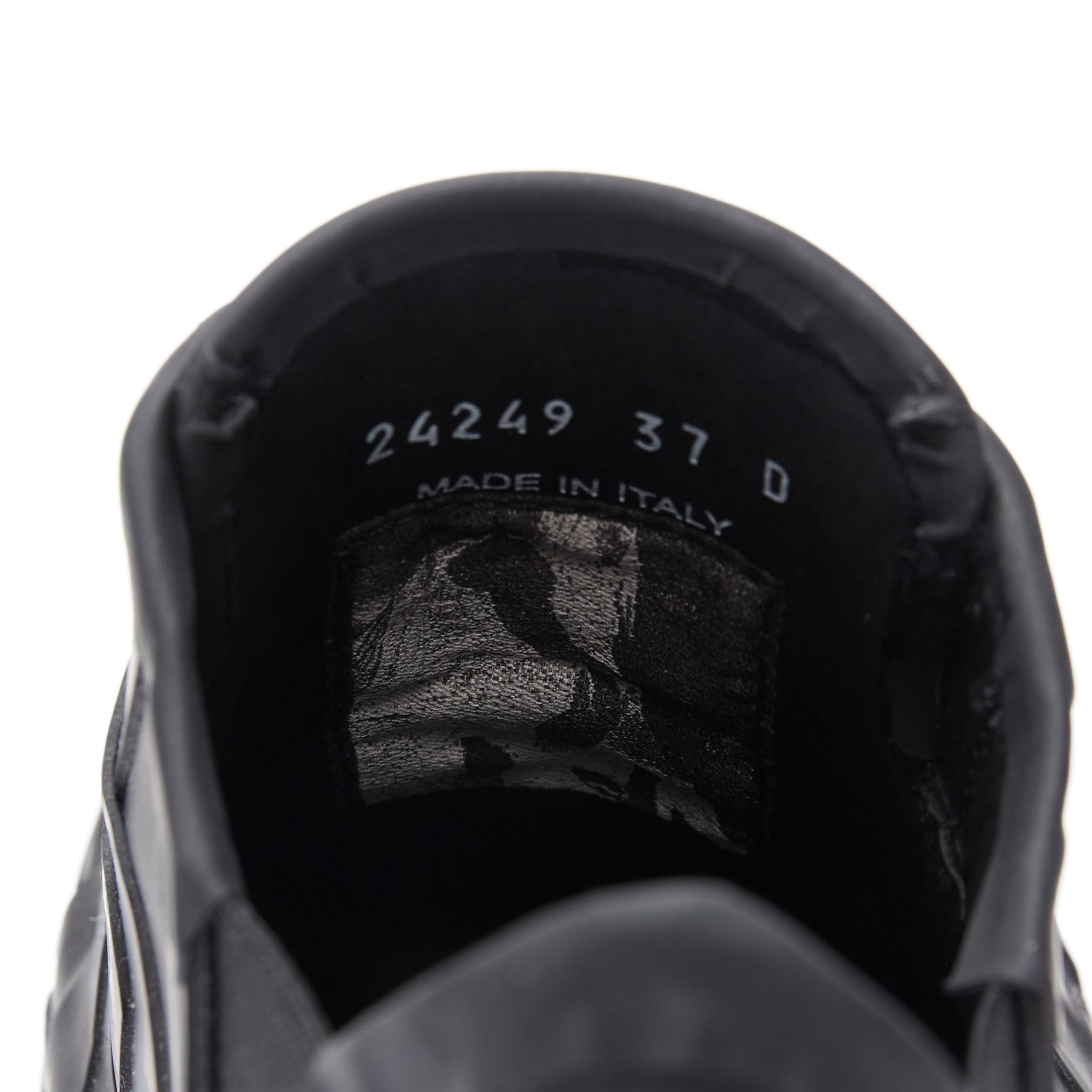 new RICK OWENS Geobasket Mummy Plaster wrapped black mid top sneaker EU37 2