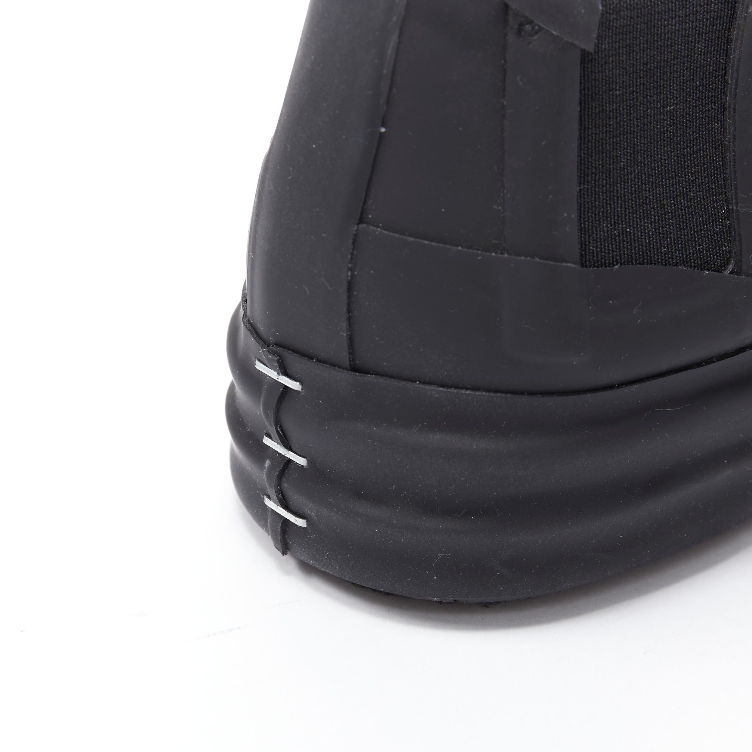 Women's new RICK OWENS Geobasket Mummy Plaster wrapped black mid top sneaker EU37