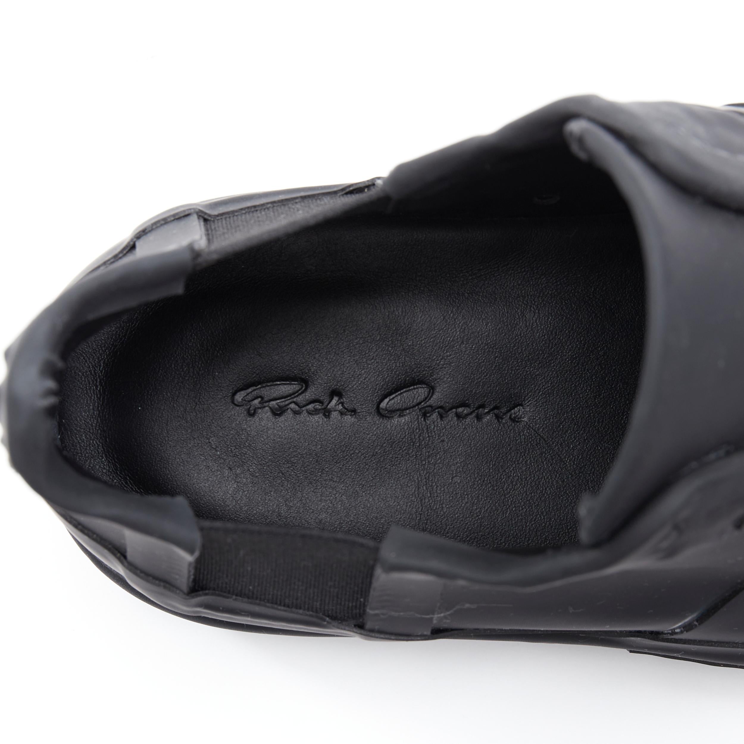 new RICK OWENS Geobasket Mummy Plaster wrapped black mid top sneaker EU37 1