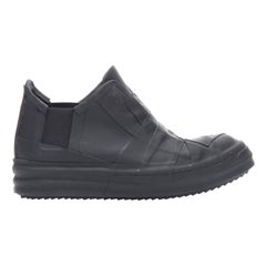 new RICK OWENS Geobasket Mummy Plaster wrapped black mid top sneaker EU37