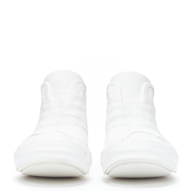 new RICK OWENS Geobasket Mummy Plaster wrapped white mid sneaker EU36 For  Sale at 1stDibs