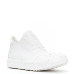 new RICK OWENS Geobasket Mummy Plaster wrapped white mid sneaker EU37