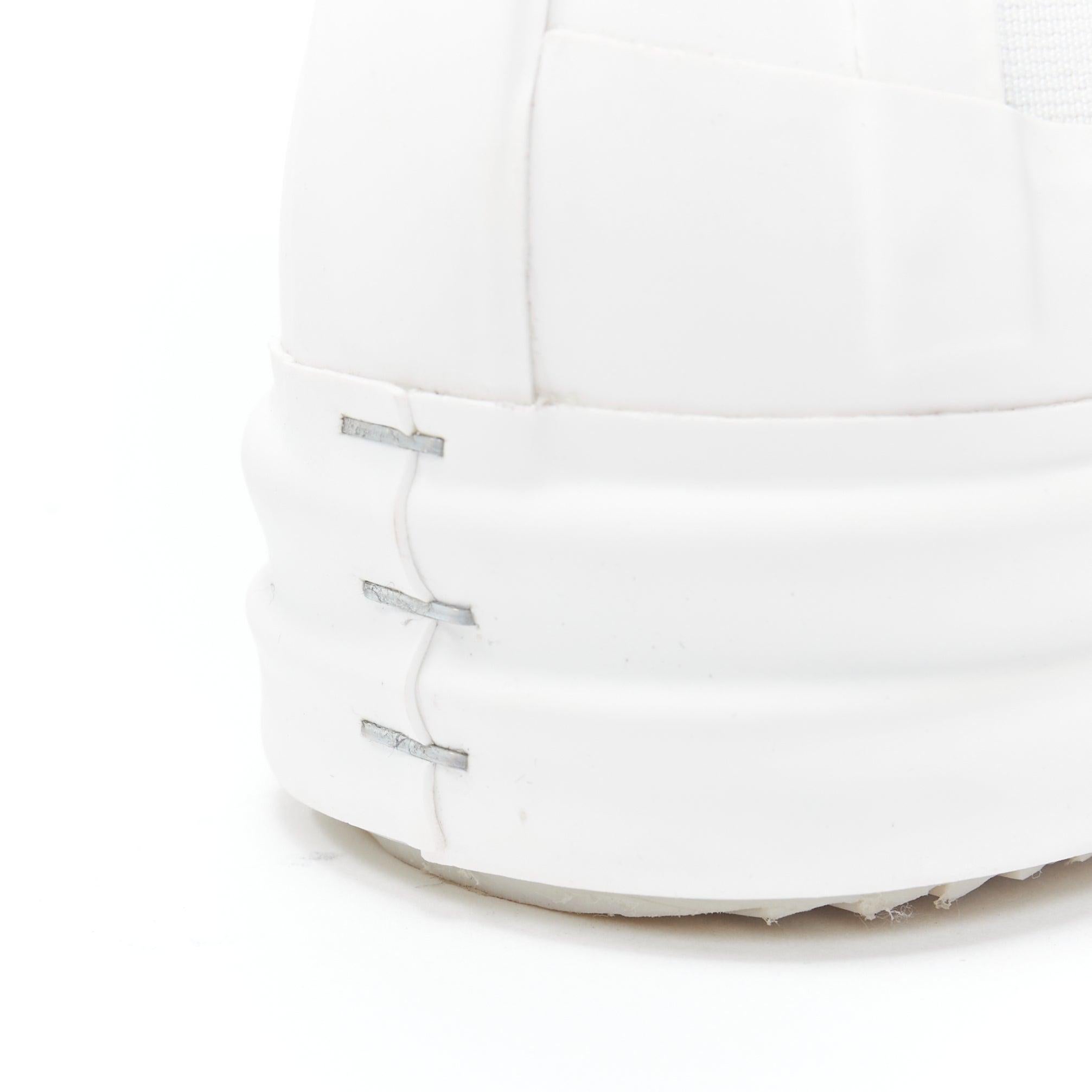new RICK OWENS Geobasket Mummy Plaster wrapped white mid top sneaker EU36 en vente 4