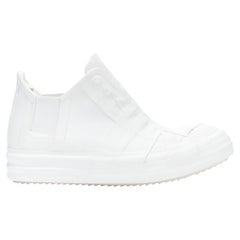 new RICK OWENS Geobasket Mummy Plaster wrapped white mid top sneaker EU36