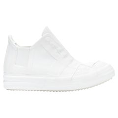 new RICK OWENS Geobasket Mummy Plaster wrapped white mid top sneaker EU37