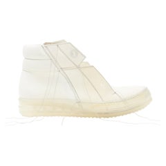 new RICK OWENS Island Dunk long thread distressed milk clear sole high dunk EU36