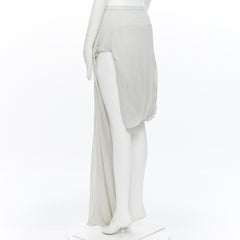 new RICK OWENS SS17 Walrus Runway grey silk draped open side brief skirt IT42