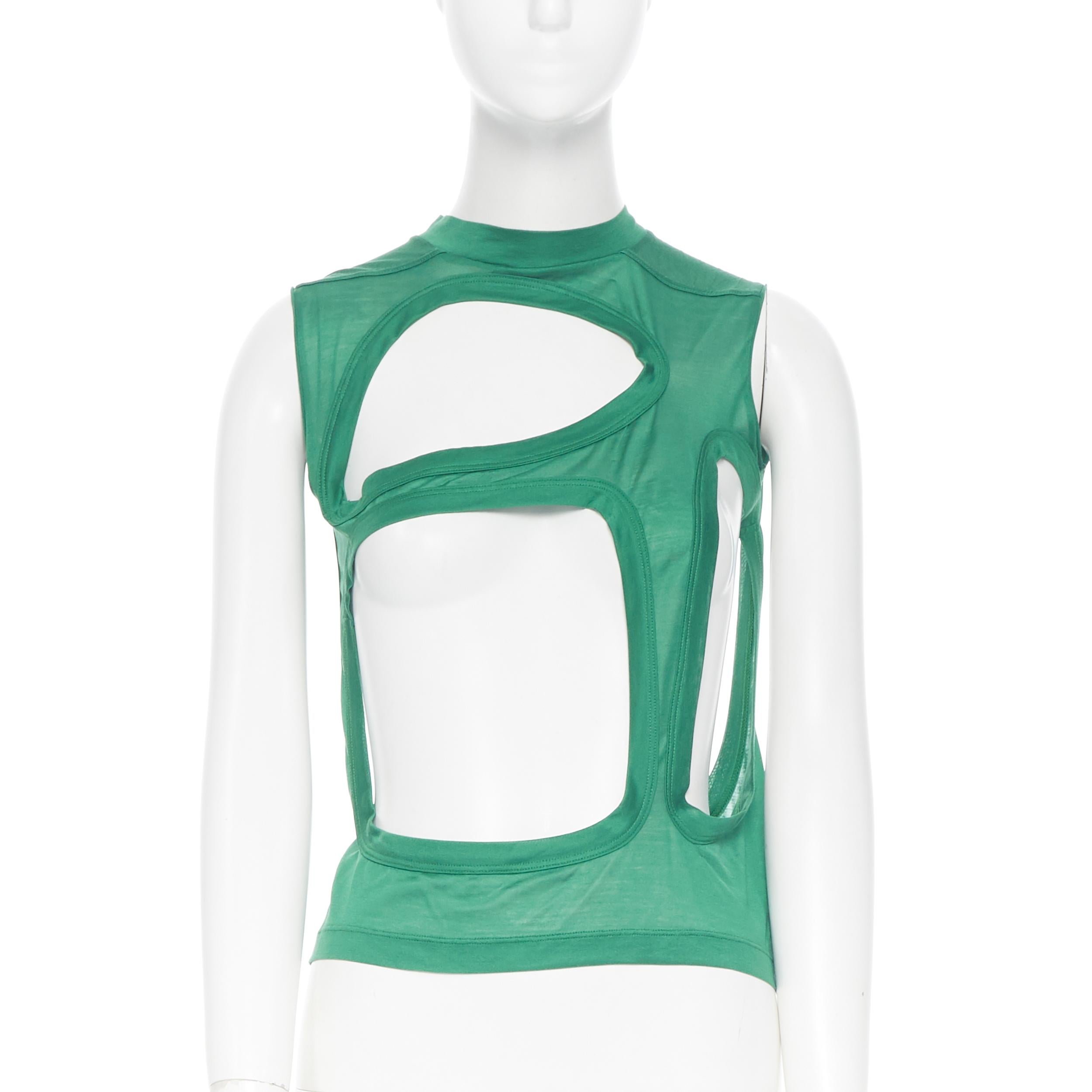 new RICK OWENS SS18 Dirt Membrane green cotton holey cut out tunic dress IT40 S
Brand: Rick Owens
Designer: Rick Owens
Collection: Spring Summer 2018
Model Name / Style: Membrane dress
Material: Cotton
Color: Green
Pattern: Solid
Extra Detail: