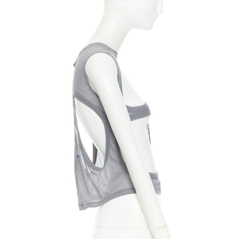 new RICK OWENS SS18 Dirt Membrane grey cotton holey cut out new RICK OWENS SS18 Dirt Membrane grey cotton holey cut out