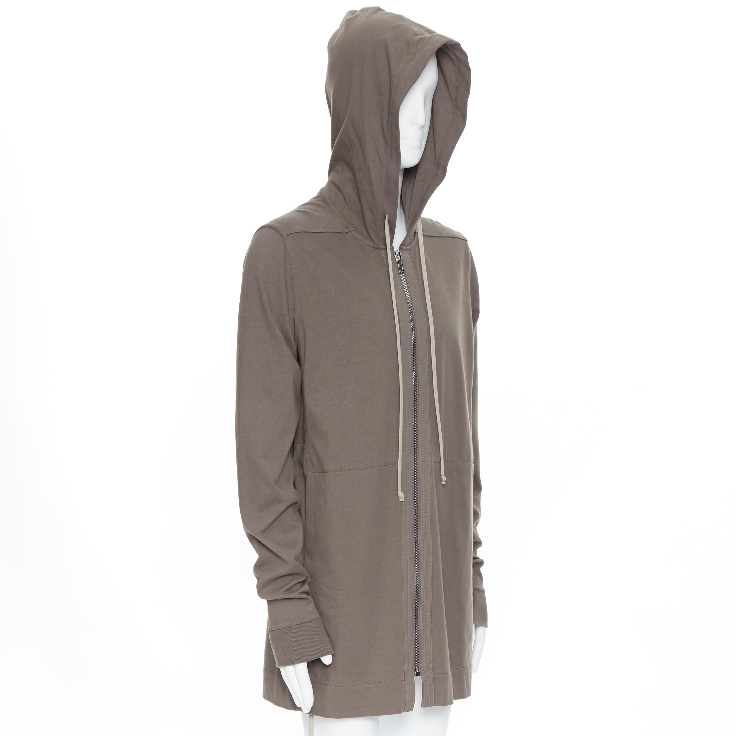 rick owens long hoodie