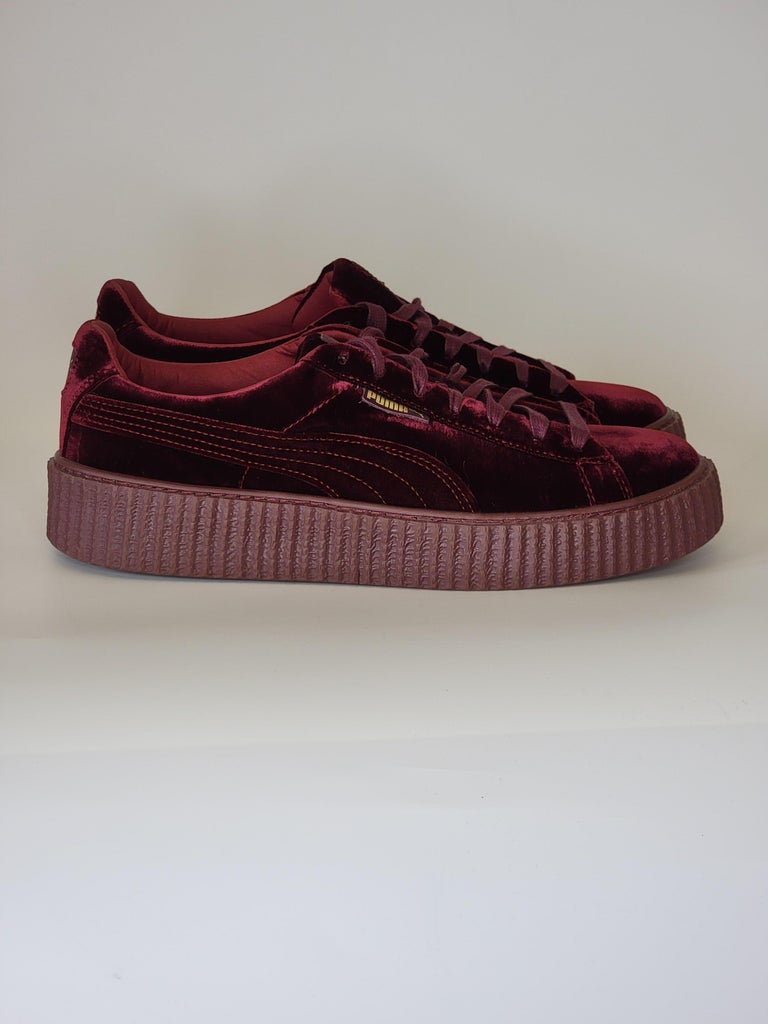 NEW Rihanna Fenty X Puma Burgundy Creeper Low Top Burgundy Sneakers (11