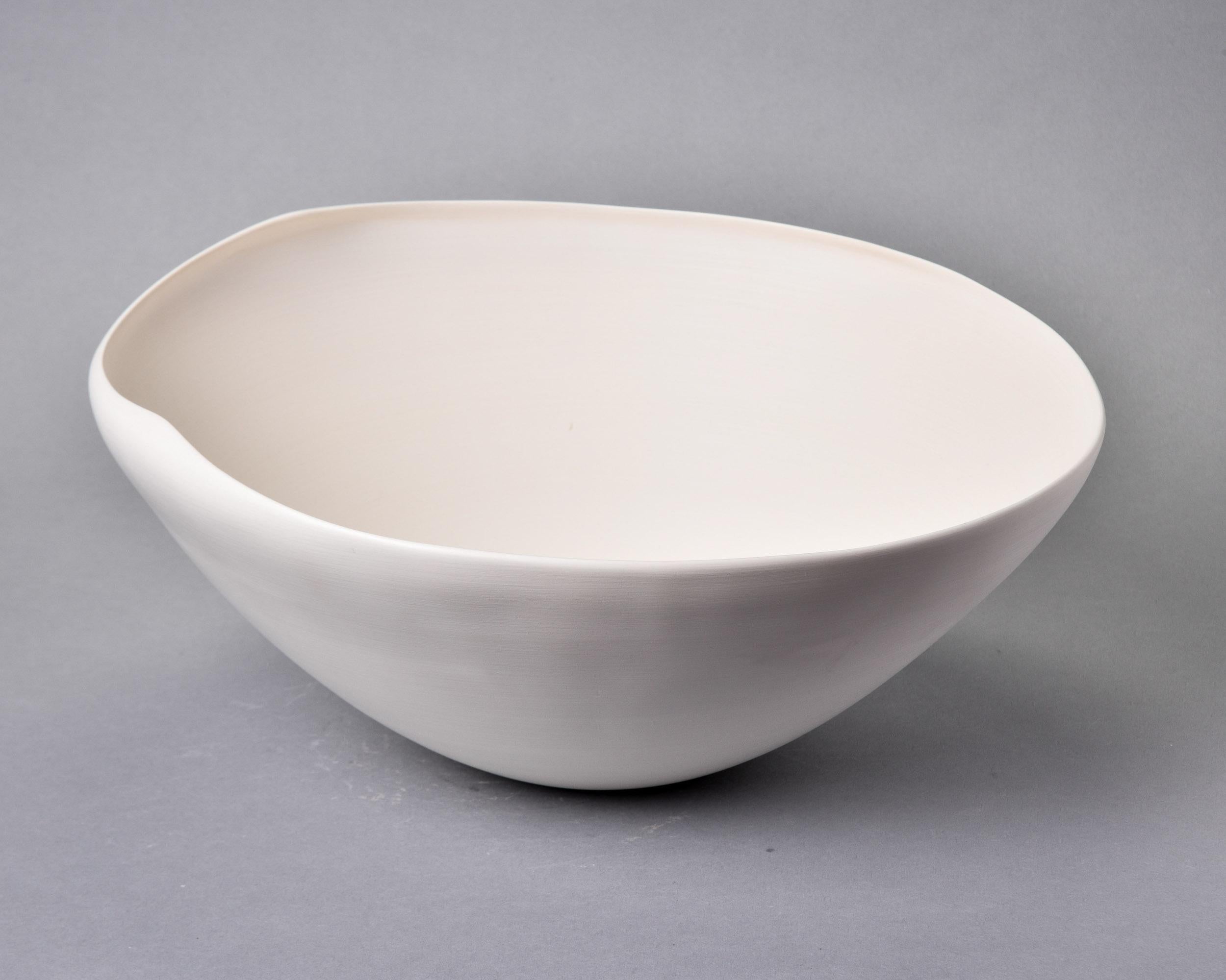 Céramique Rina Menardi grand bol Conchiglia blanc en vente