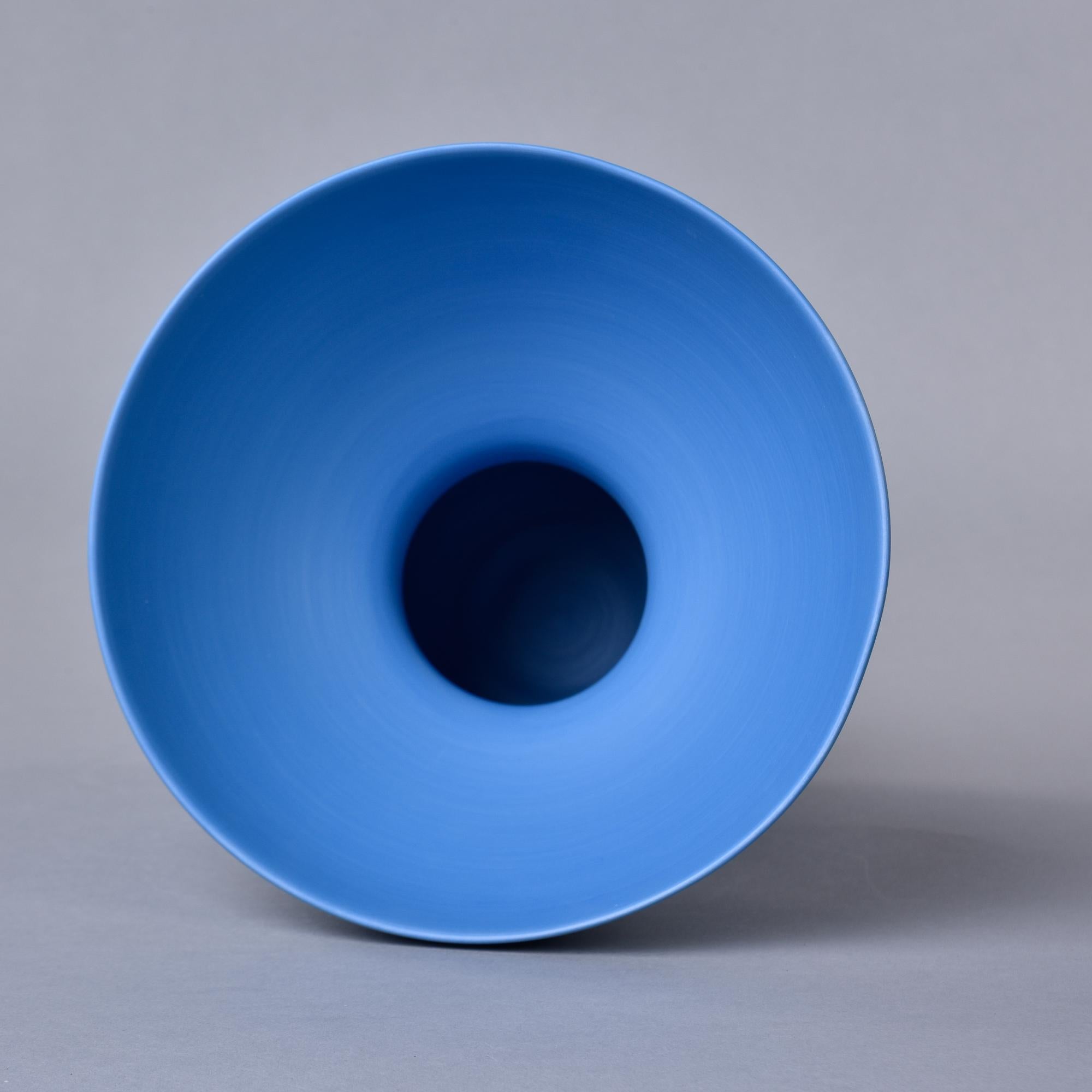 Ceramic New Rina Menardi Cornflower Blue Small Bouquet Vase For Sale