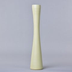 New Rina Menardi Tall Ceramic Flute Vase in Light Pistachio