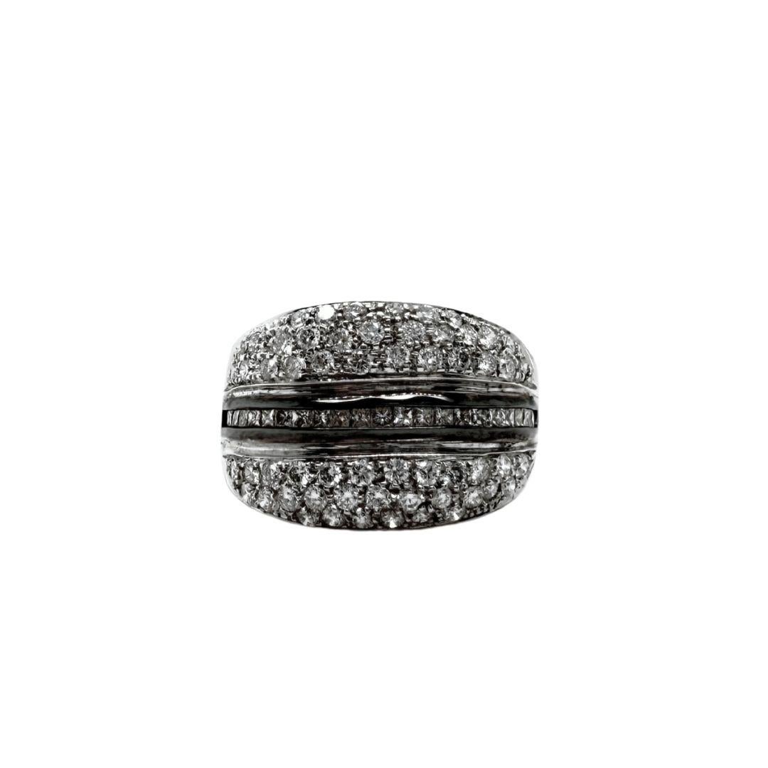 Donna Nuovo anello in oro bianco 18 carati con diamanti naturali G VS in vendita