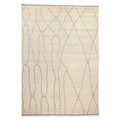 Nuovo Tappeto marocchino moderno organico Rippled Silence, 10'01 x 14'05