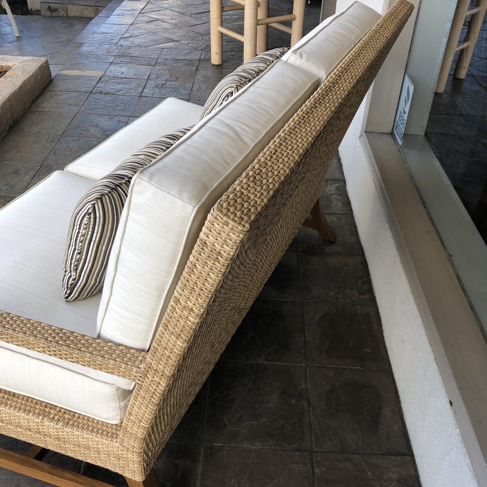 New Riviera Outdoor Loveseat by Michael Taylor Designs For Sale 4