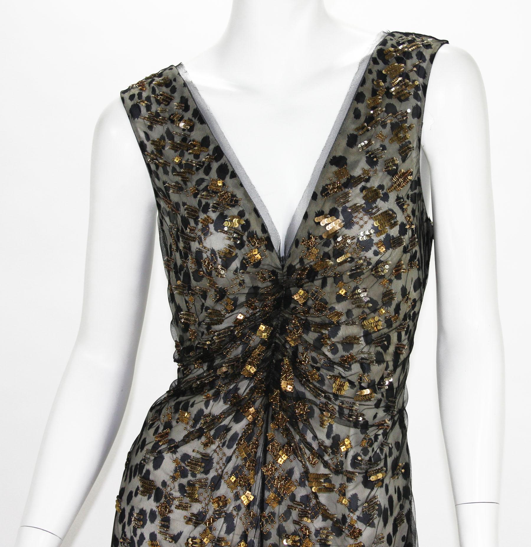 black leopard dressing gown