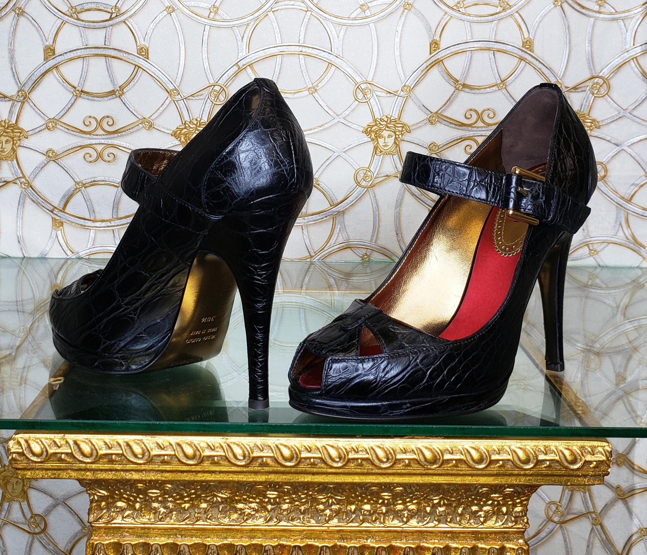ROBERTO CAVALLI's
 sexy shoes make a powerfully chic statement. Glamorous and gorgeously feminine 4.5