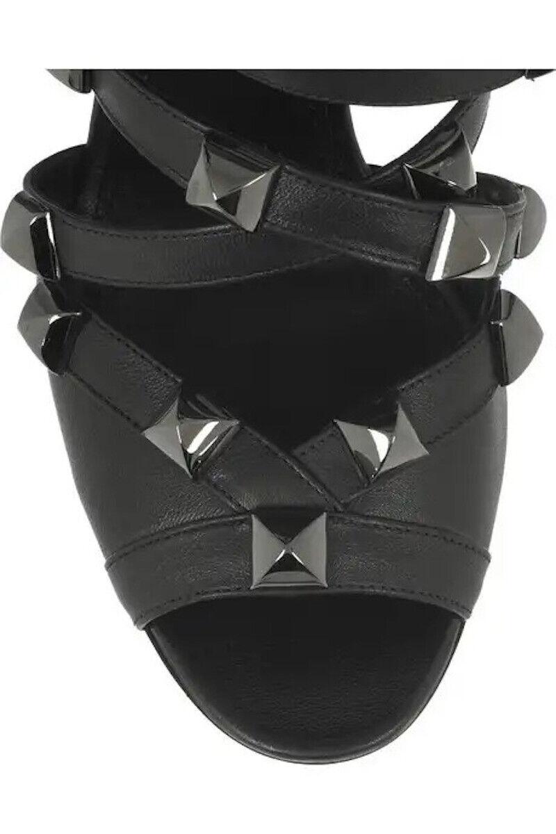 Women's New Roberto Cavalli Black Studded Sandals Size US 8 For Sale