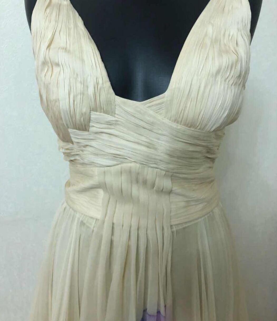 Nuevo ROBERTO CAVALLI VESTIDO LARGO FLORAL DE SEDA EU 40 Gris
