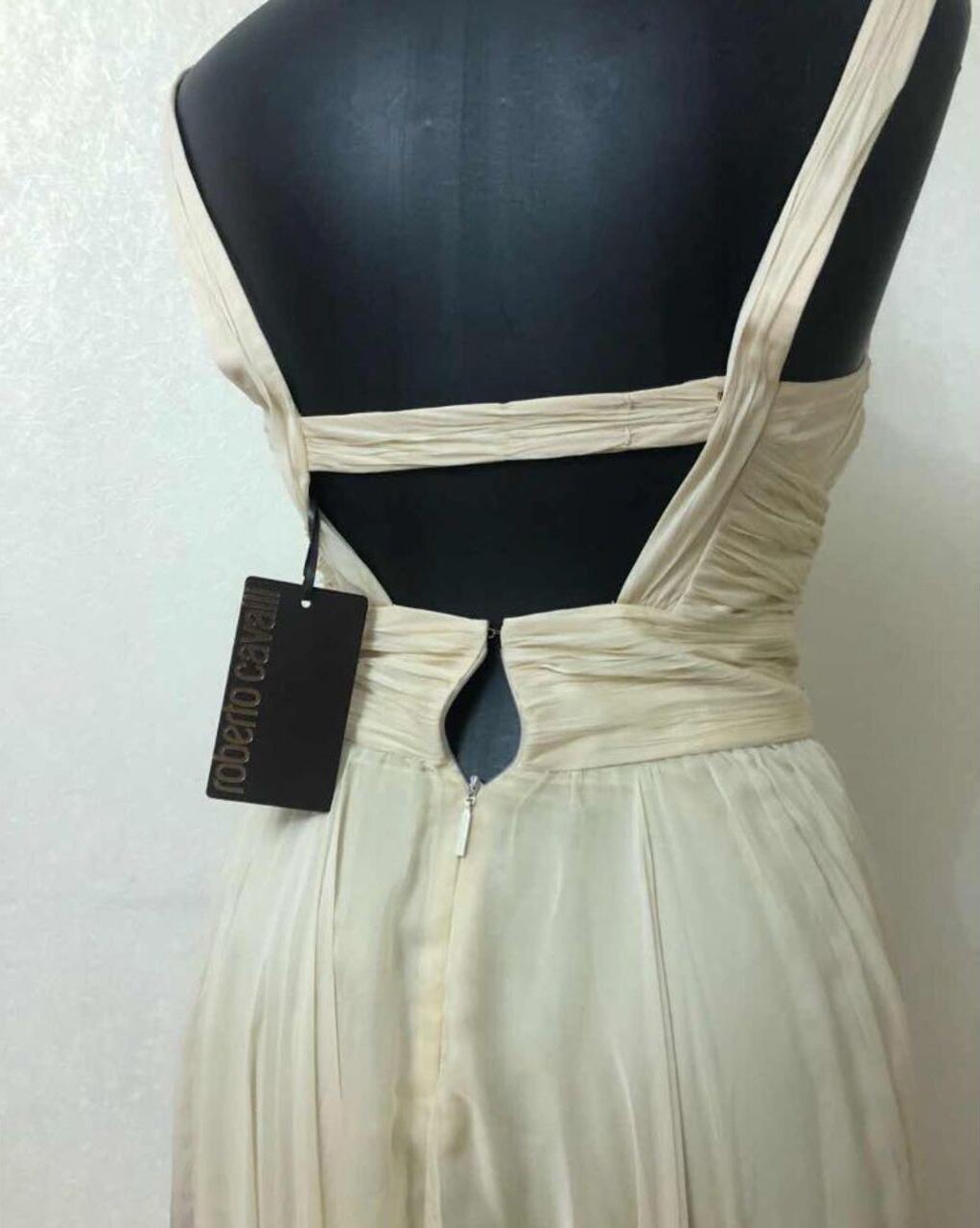De las mujeres Nuevo ROBERTO CAVALLI VESTIDO LARGO FLORAL DE SEDA EU 40