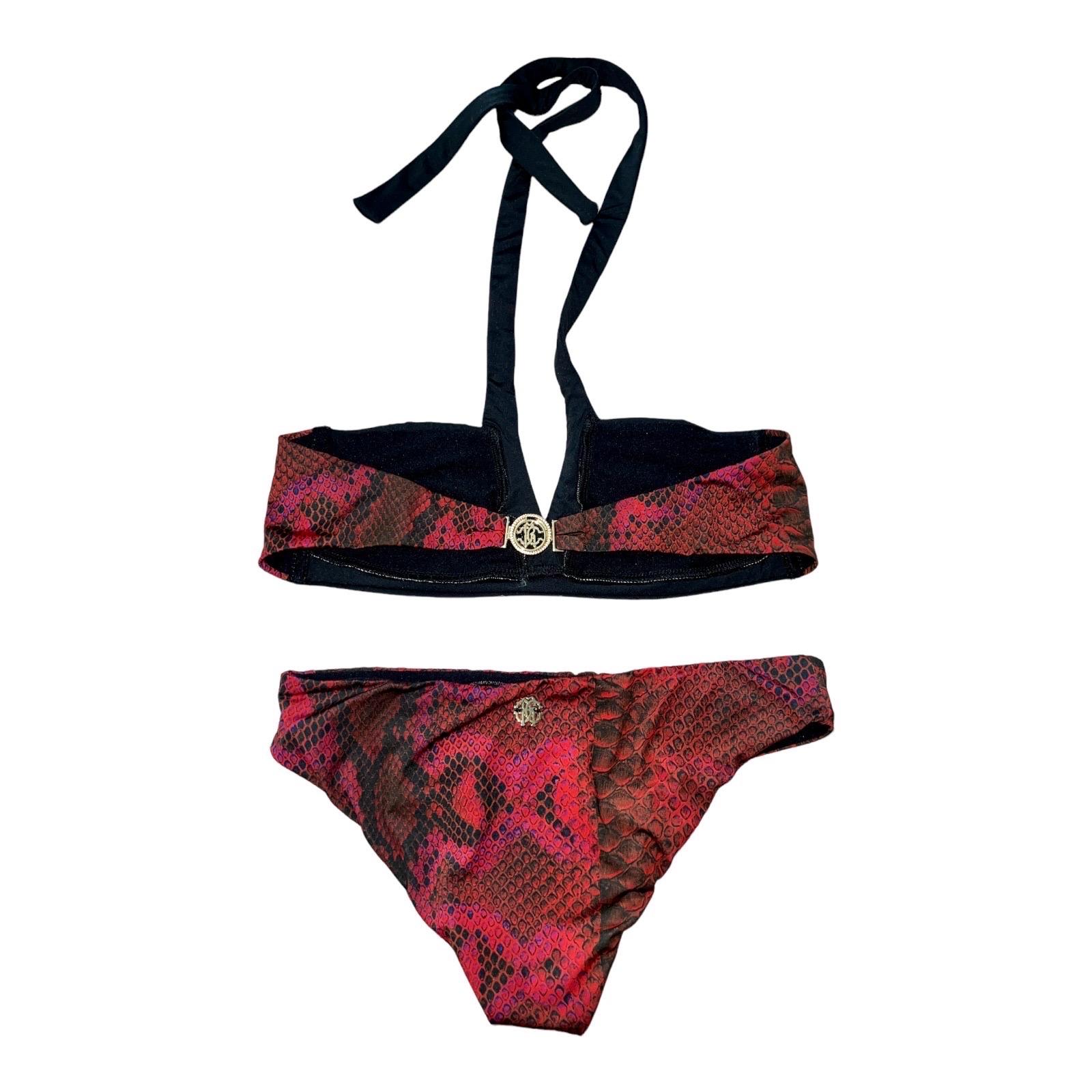 NEW Roberto Cavalli Snakeskin Animal Print Bikini Swimwear XS For Sale 3