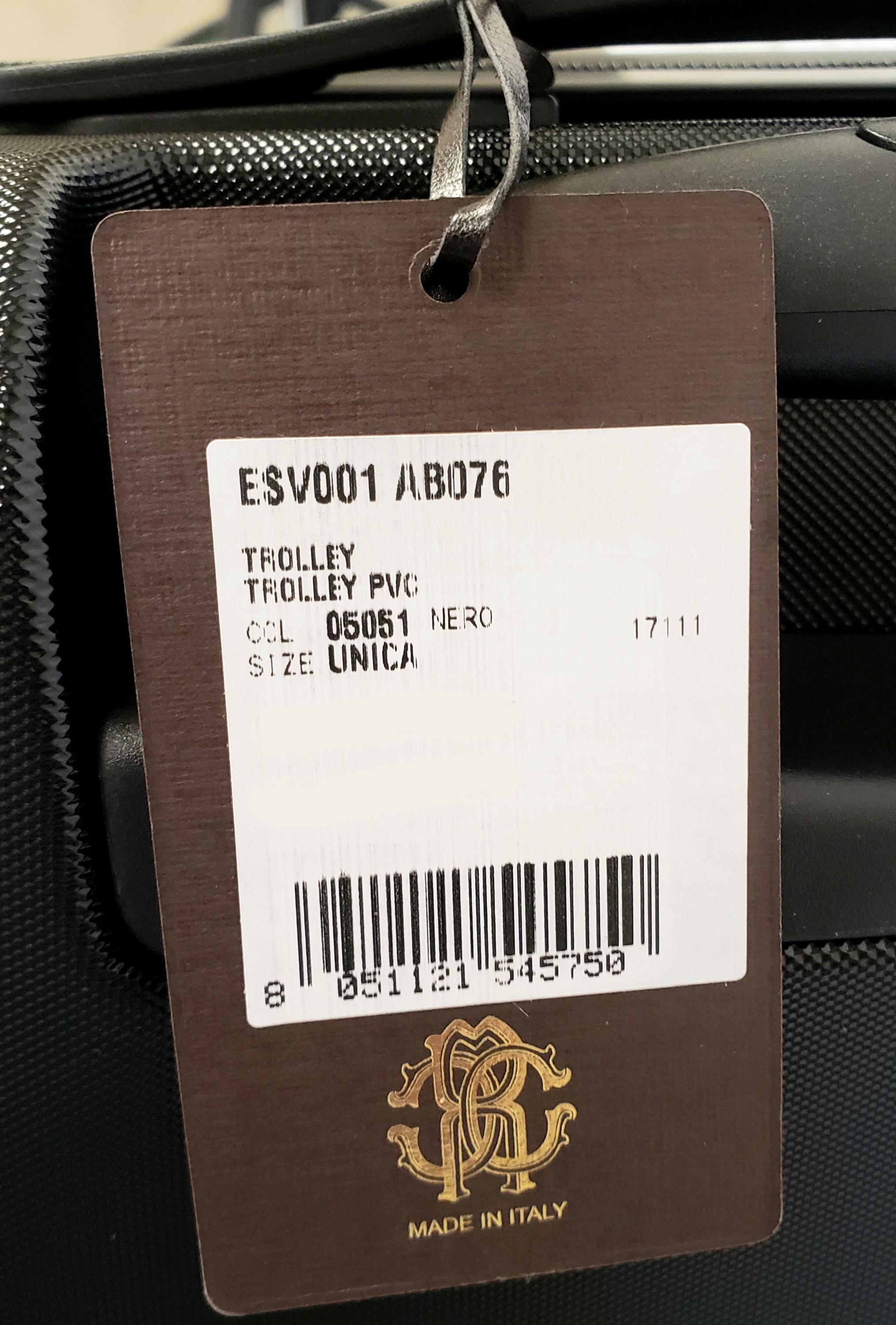 NUOVA VALIGIA ROBERTO CAVALLI in PLATINO e NERO in vendita 1
