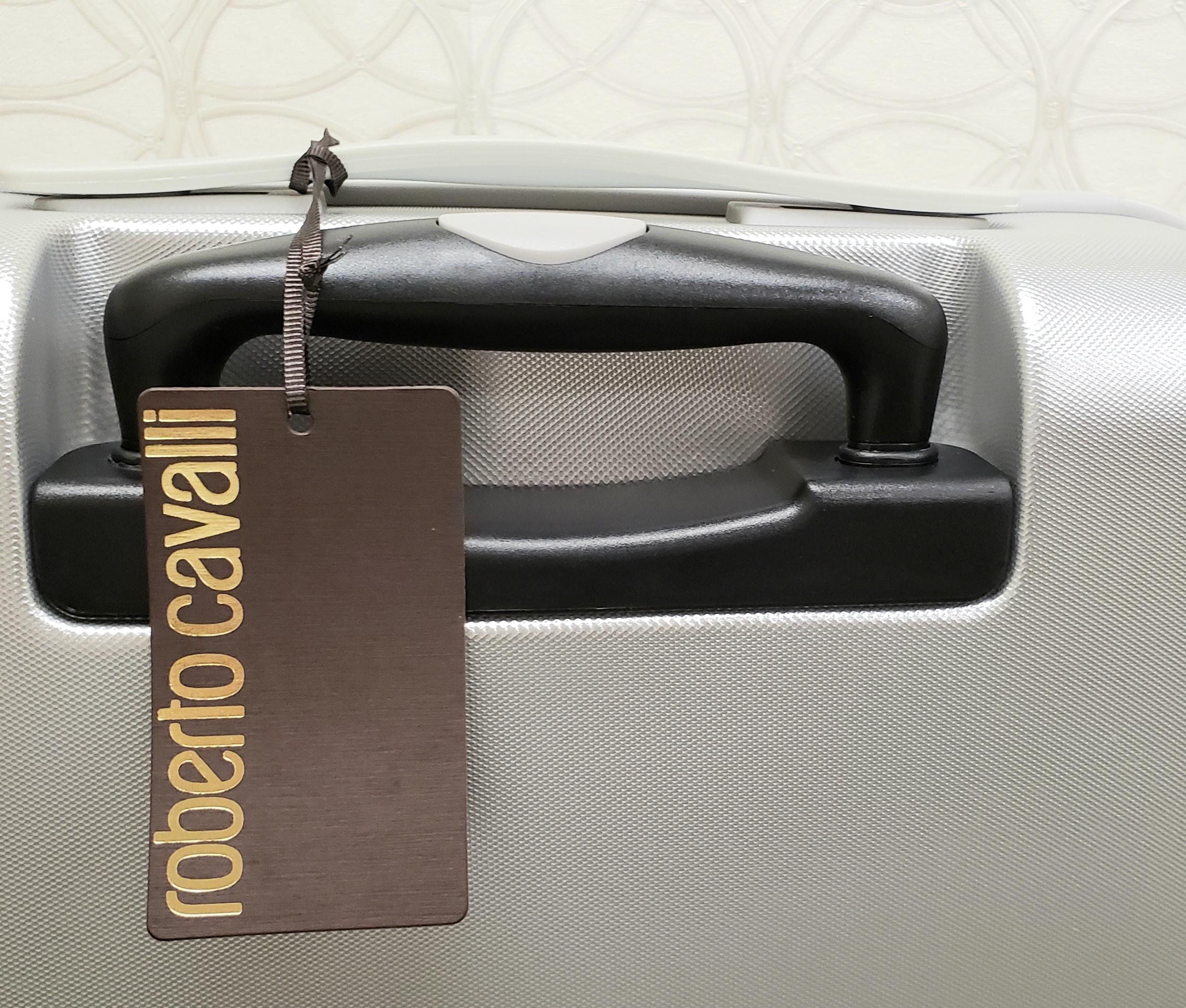 Nuovo ROBERTO CAVALLI SUITCASE IN ARGENTO in vendita 3