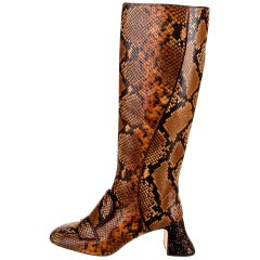 New Rochas Python Crystal Pascal Boots F/W 2018 Size 38