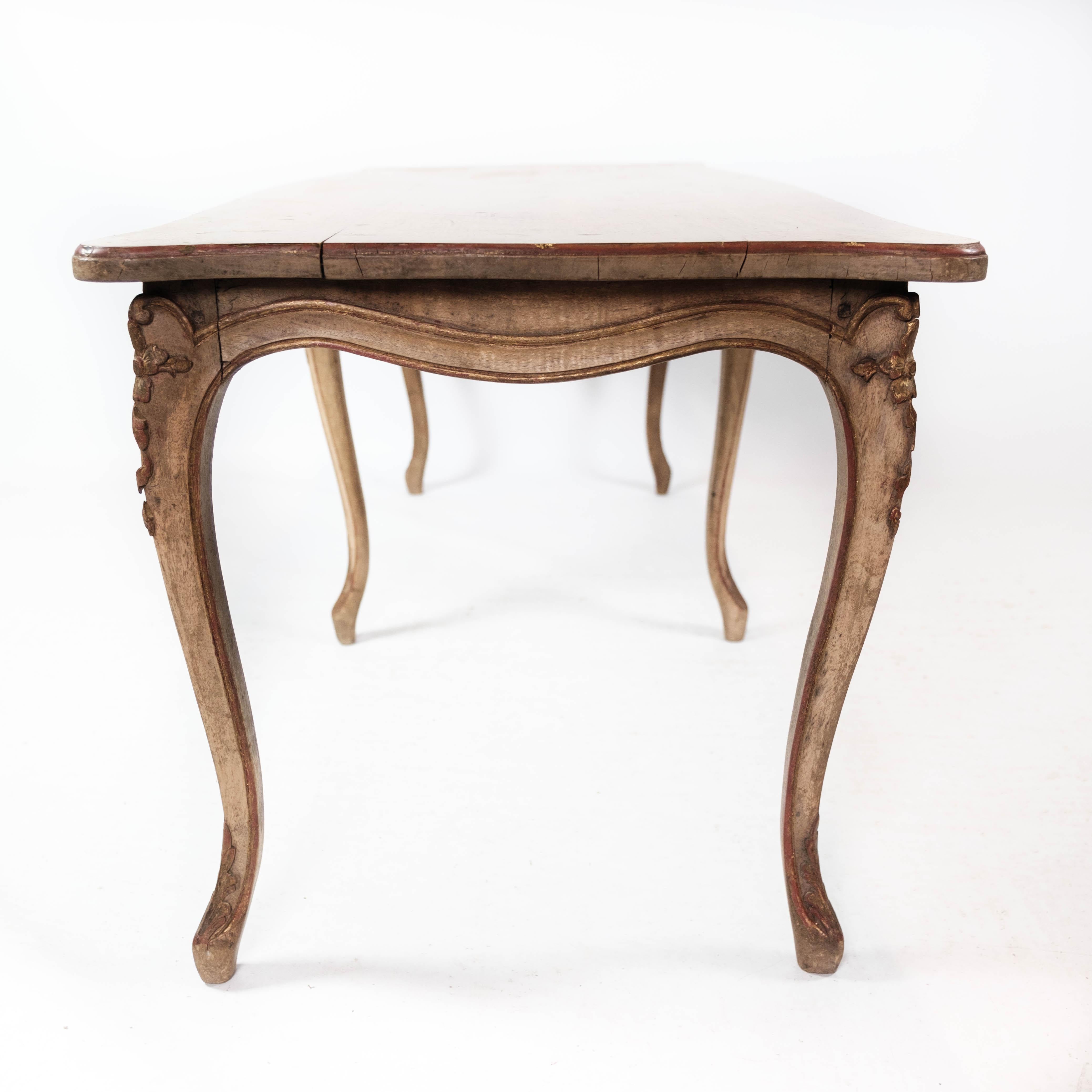 New Rococo Coffee Table of Light Walnut Decorated with Carvings, 1930s 2