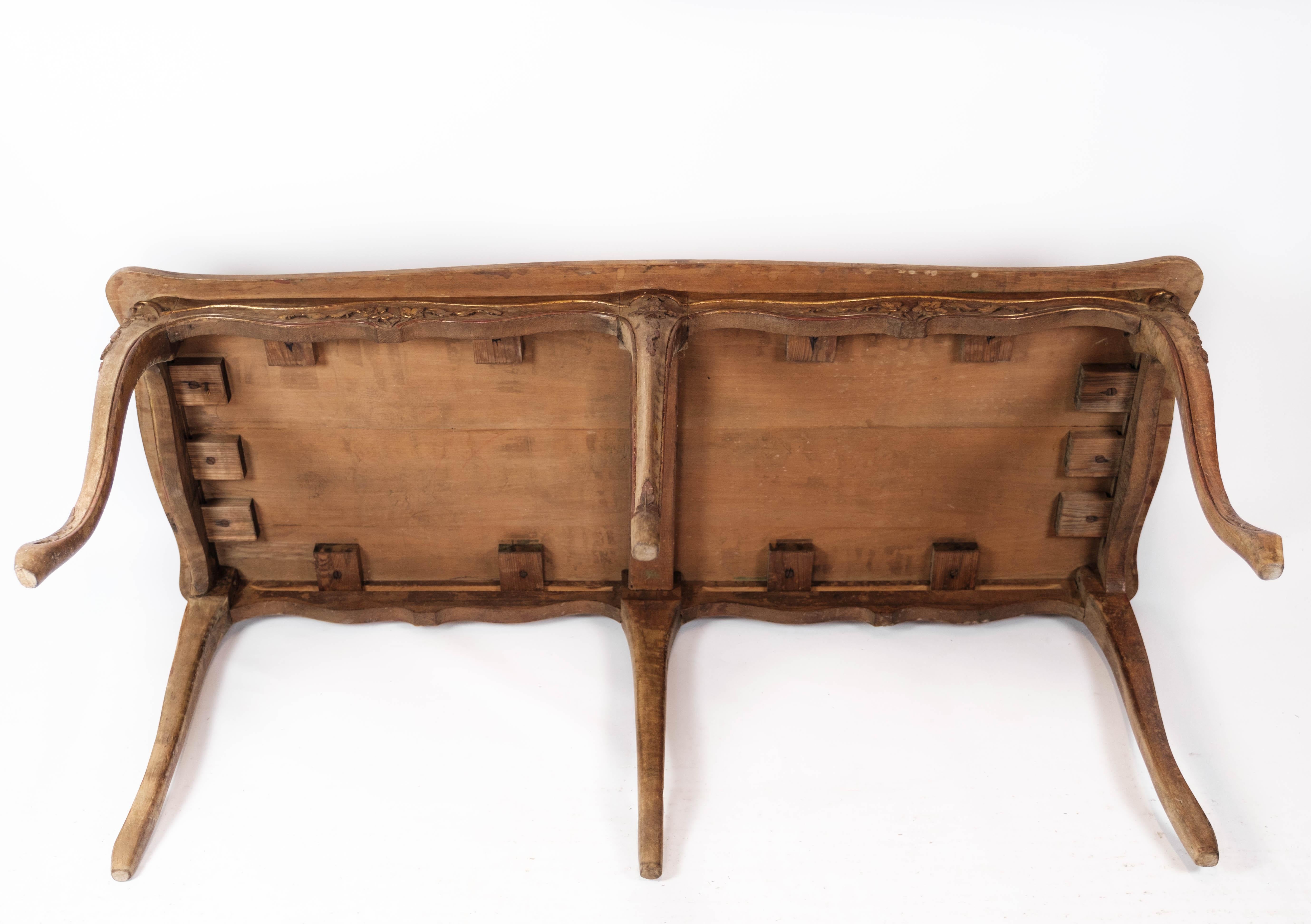 New Rococo Coffee Table of Light Walnut Decorated with Carvings, 1930s 4