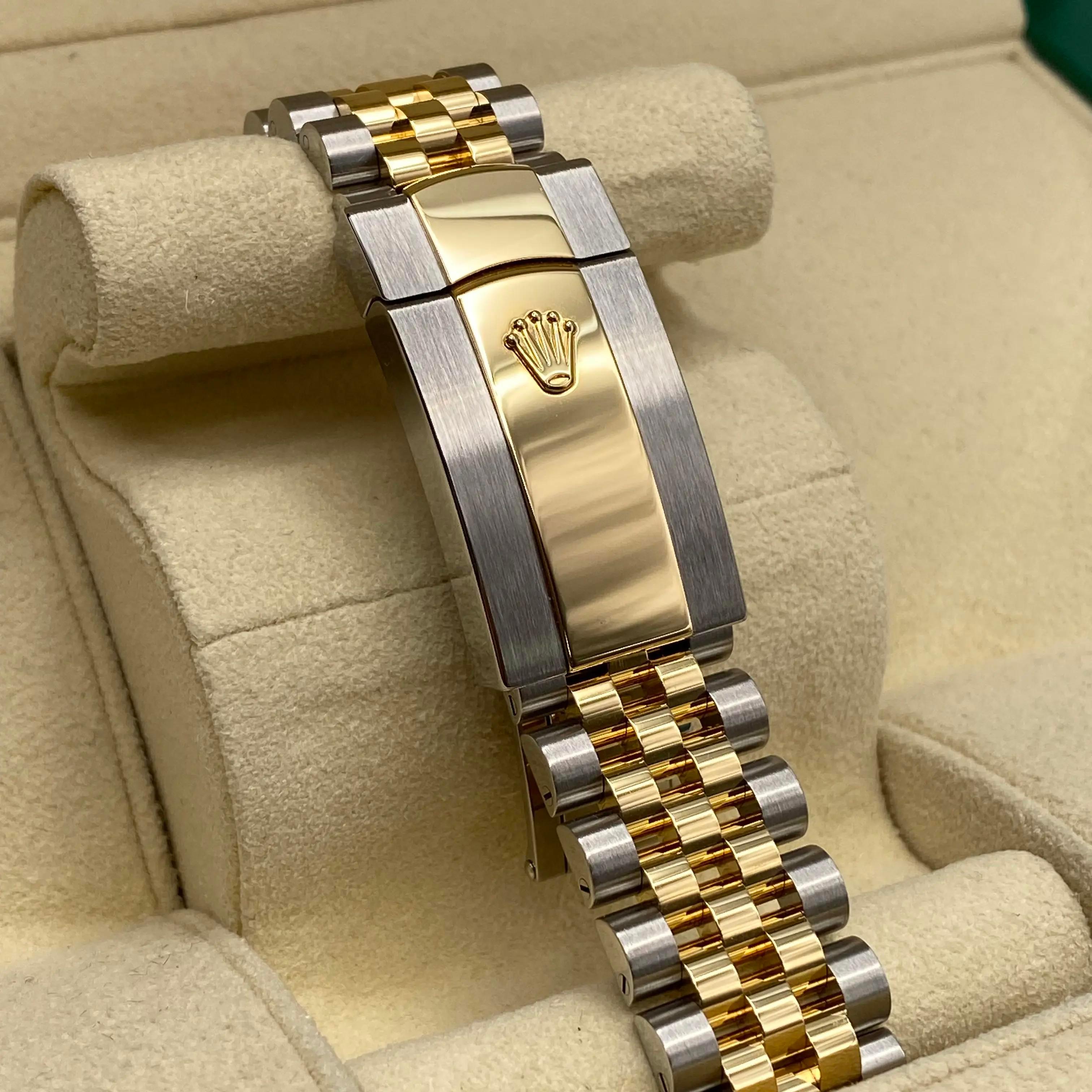 NEW Rolex Datejust 126333 Yellow Gold Steel Wimbledon Dial Automatic Watch B&P For Sale 3