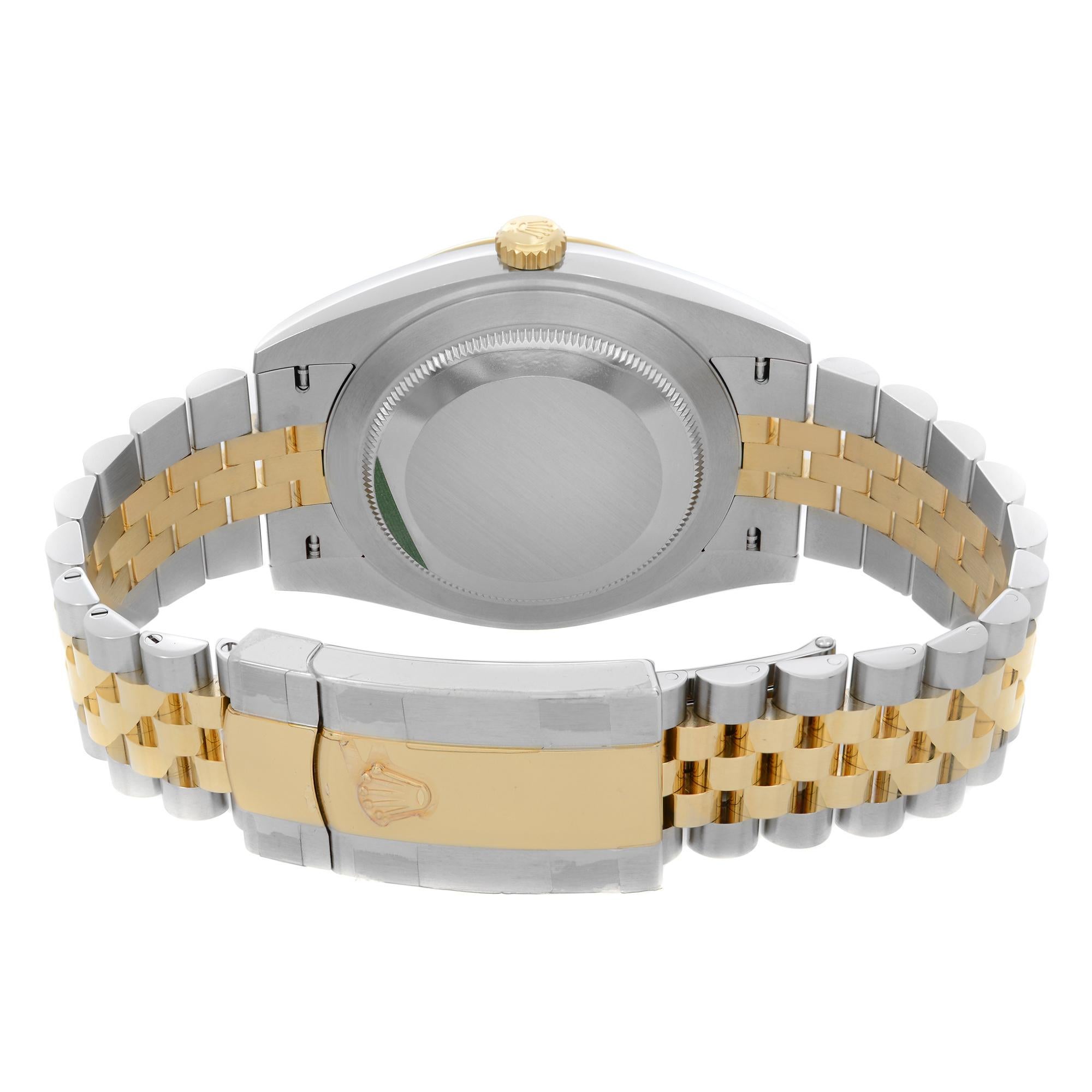NEW Rolex Datejust 18k Yellow Gold Steel Black Dial Mens Automatic Watch 126333 en vente 2