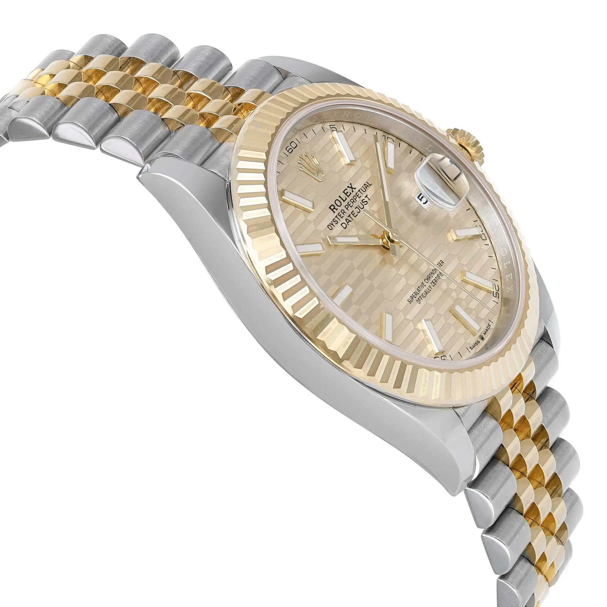 Rolex Datejust 18K Gelbgold Stahl-Uhr mit Champagner-Motiv Zifferblatt 126333, NEU, NEU 1