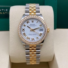 Nuovo Rolex Datejust 31 278383RBR 18K Oro Giallo Acciaio Quadrante Bianco P. A. B.