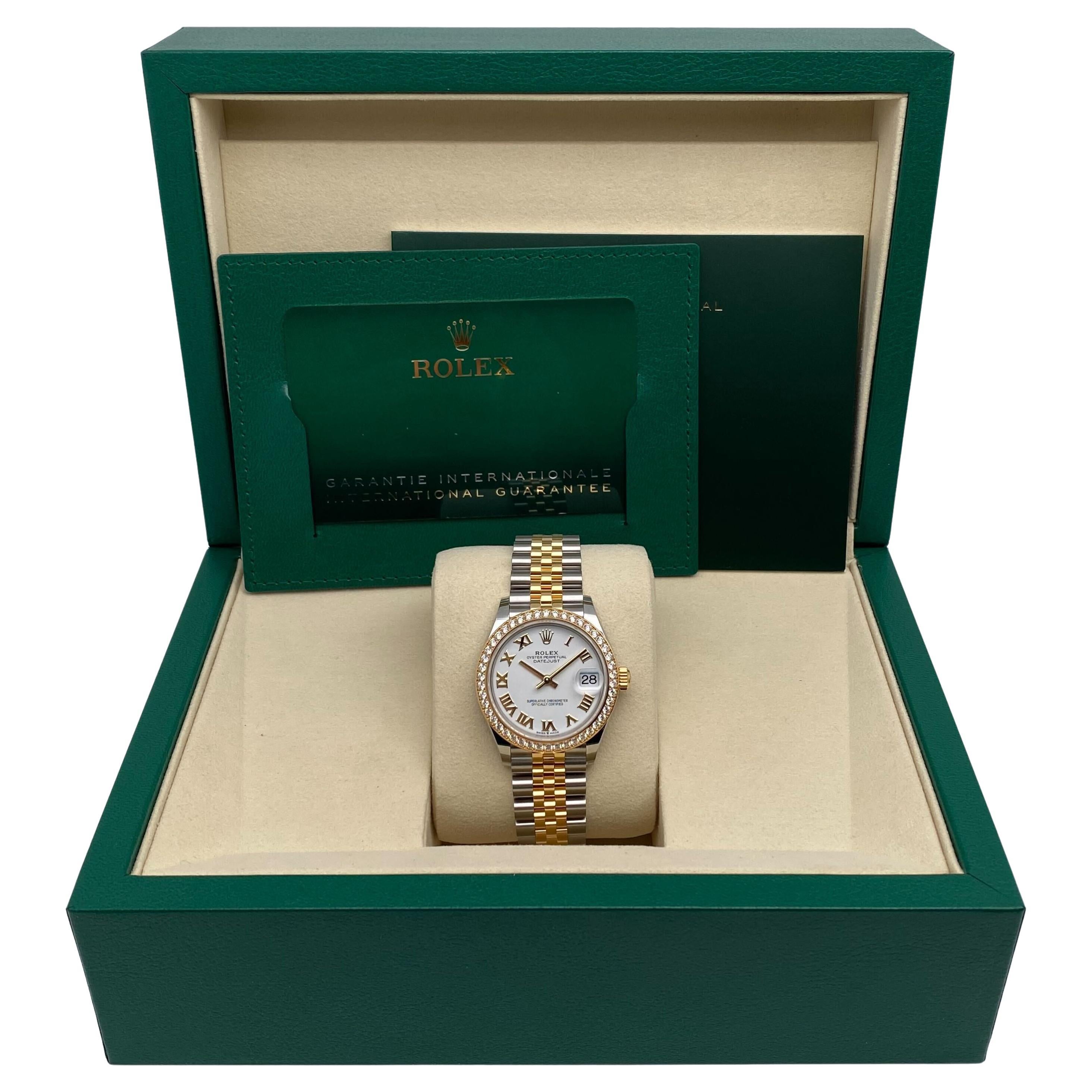 Nuovo Rolex Datejust 31 278383RBR 18K Oro Giallo Acciaio Quadrante Bianco P. A. B.