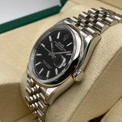 NEW Rolex Datejust 36mm 126200 Jubilee Steel Black Dial Automatic Watch B&P