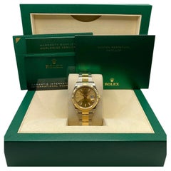 NUOVO Rolex Datejust 36mm 126233 Acciaio Oro Giallo Quadrante Champagne Orologio B & A. B.