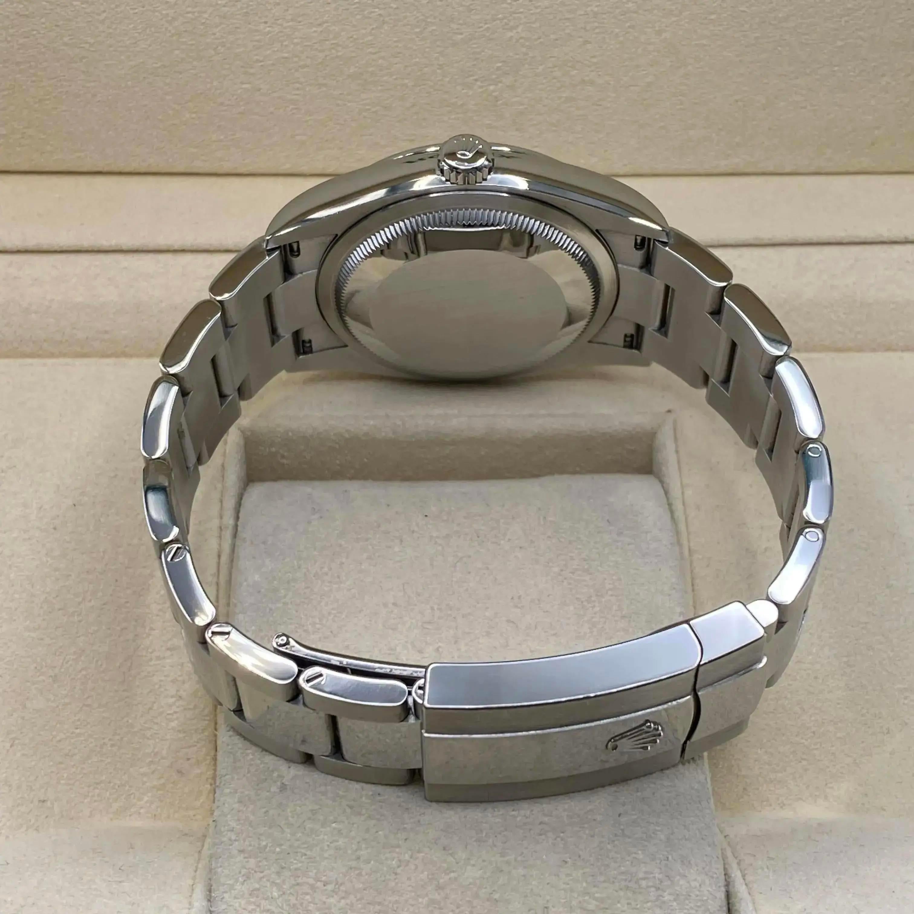 NUEVO Reloj Rolex Datejust 36mm Acero Oro Blanco 18k Esfera Azul Acanalada 126234 en venta 4