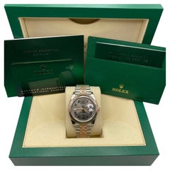 NEW Rolex Datejust 41 126331 Wimbledon 18k Everose Gold Steel Dial Watch B&P