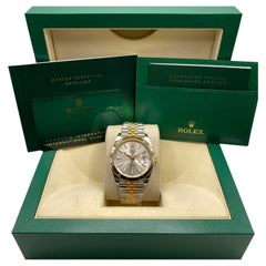 NEW Rolex Datejust 41 126333 Yellow Gold Steel Silver Dial Automatic Watch B&P