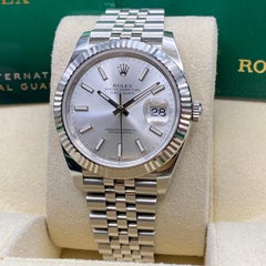 NEW Rolex Datejust 41 126334 Steel White Gold Silver Dial Automatic Watch B&P