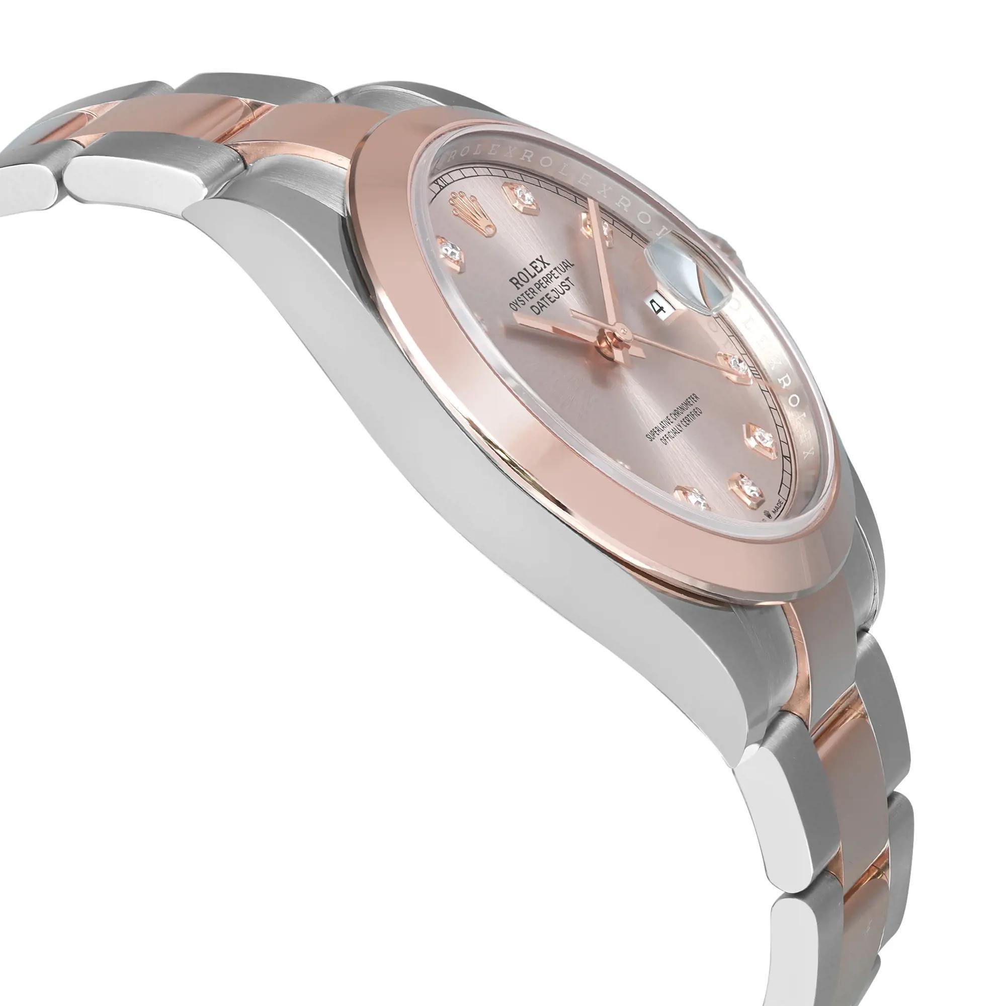 NEU Rolex Datejust 41 18K Roségold Stahl Diamant Sundust Zifferblatt Herrenuhr 126301, NEU im Angebot 1