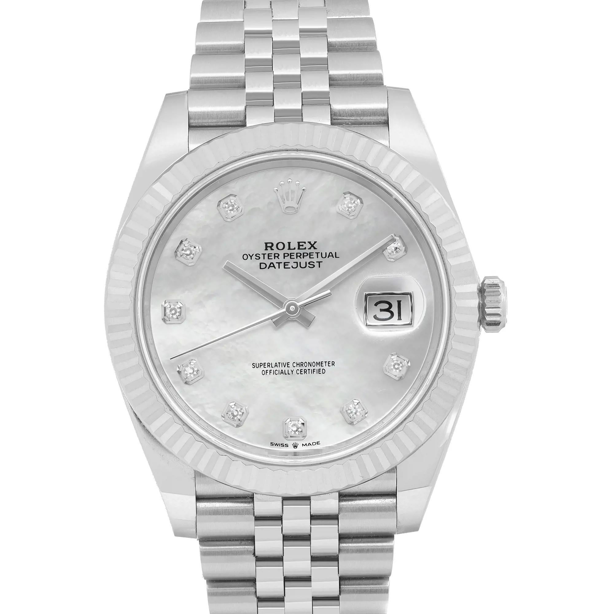 Brand new. Box and papers included. 18K White Gold Bezel and steel case and bracelet. Very beautiful watch.


Brand and Model Information:
Brand: Rolex
Model: Rolex Datejust 126334
Model Number: 126334

Type and Style:
Type: Wristwatch
Style: