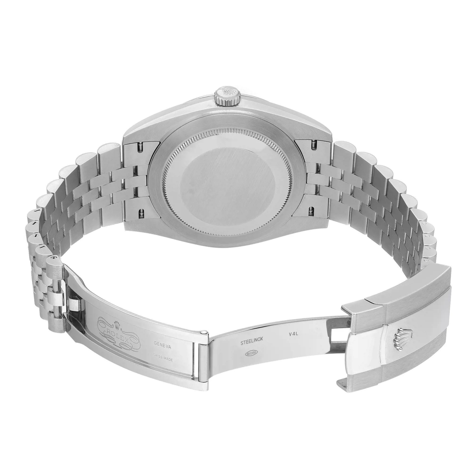 Women's or Men's NEW Rolex Datejust 41 18K White Gold Steel MOP Diamond Dial Jubilee Watch 126334 For Sale