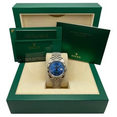 NUEVO Reloj Rolex Datejust 41 Acero 18K Oro Bisel Jubileo Azul Esfera Romana 126334