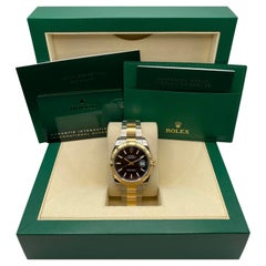 NUEVO Reloj Rolex Datejust 41mm 126333 Oro Amarillo Acero Esfera Negra Oyster B&P